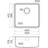 Комплект OMOIKIRI OMI 43-U/I ULTRA-IN + Смеситель OMOIKIRI NAGANO-BN 7411,4011