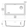 Мойка OMOIKIRI KATA 76-U/I-ES Side Artgranit/эспрессо 4997590