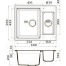 Мойка OMOIKIRI SAKAIME 60-2-EV Tetogranit/эверест 4993914